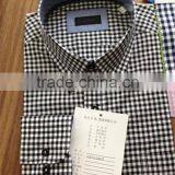 Men Gingham Shirts 100 Cotton Checks/plaids Shirt Button Down High Collar Shirts thumbnail-1