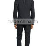 Solid Anthracite Wool 'M Line' 2-Button Suit With Flat Front Pants (SHT1089) thumbnail-2