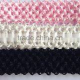New Arrival High Quality 1.5" Wide Elastic Handmade Plain Crochet Headband for Baby Tutu Tops Girl Accessories Hairband thumbnail-1