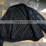 OEM Quality Black Color Quilted Inside Nylon Bomber Jacket for Men thumbnail-3