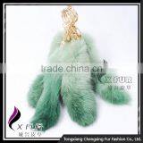 CX-R-39B Good Quality Wholesale Rabbit Fur Metal Custom Keychain Key Ring thumbnail-5