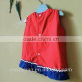 New Design Wholesale Lovely Red Kids Clothes Baby Dress Pictures Frock Girls Baby Dress thumbnail-4