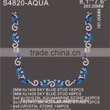Custom Beautiful Line Rhinestone/Acrylic /Gem Stone Glitter Hot Fix Rhinestone for Clothing thumbnail-1