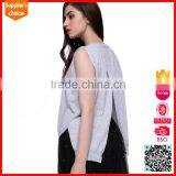 New Design o Neck Pullover Sleeveless Custom Hollow Out Merino Wool Vest thumbnail-2