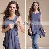 Mamalove Sleeveless Nursing Clothes Loose and Comfortable Pregnant Women T-shirts Breastfeed Top thumbnail-1