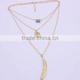 Zm35137a Woman Jewelry Necklace 2017 Fashion Layer Chain Statement Necklace thumbnail-3