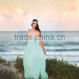 Women Maternity Grown Mint Bridesmaid Dress Pregnancy Clothing thumbnail-3