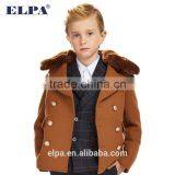 ELPA Fashion Tan Kid's Coats Warm Winter Wool Overcoat thumbnail-1
