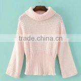 EY0881S Women Casual Loose Cable Turtleneck Heavy Sweater Coat Vintage Sweater thumbnail-2
