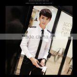 Juqian Cheap Fashion High Class OEM Cotton Man Airline Pilot Uniform Shirt Long Sleeve White Pilot Uniform Shirts Wholesale thumbnail-6