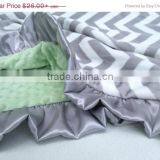 Custom Baby Girl Chevron Stroller Blanket thumbnail-5