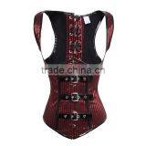 Instyles Steampunk Underbust Gothic Pattern Underbust Corset Vest thumbnail-1