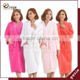 Wholesale Girls Red Flannel Fleece Bathrobe Breathable Hotel Bath Robe FR0003 thumbnail-1