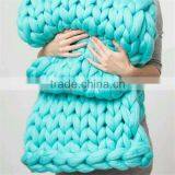 Wholesale China Factory Fashion NEW 2017 Merino Wool Material Blanket Chinese Supplier NFL Plane Baby Blanket Travel Blanket thumbnail-4