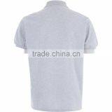 Blank Design Grey Short Sleeve Chest Pocket Pique Polo Shirt Men thumbnail-2