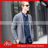 Cool Solid Color Sweater Long Sleeve Knitted Cardigan Men With Best Quality thumbnail-1
