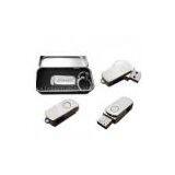 Promotional Swivel Stainless Steel USB Flash Drive 8GB thumbnail-1