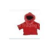 Red Short Sleeve Pure Cotton Girl Toddlers Kids Winter Coat With Fur Hood , Smart Jackets thumbnail-1