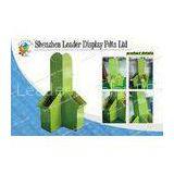 Green Four Sides Floor Cardboard Dump Bins Display For Grocery Store / Advertising thumbnail-1