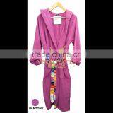 Luxury Women Hooded Microfiber Bathrobe