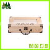 Hot sale custom logo printing wooden gift packaging box wood box