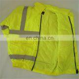 Security Protection Roadway Safety Waterproof Oxford Fabric Yellow Good Quality on Sale EU Market High Visibility Jacket thumbnail-4