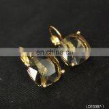 Square Beryl Gold Plated Earrings Finding Clip thumbnail-2