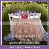 TL002P fancy white wedding lace table cloth overlay