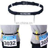 Leather Buckle Running Slimming Belt AONIJIE Unisex Marathon Running Race Number Belt With Holder Belt thumbnail-1