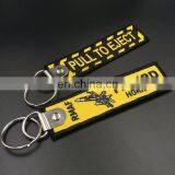 Hot Sell Customized Embroidery Promotion Keychain Keyring
