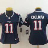New England Patriots #11 Edelman Women Blue Jersey thumbnail-1