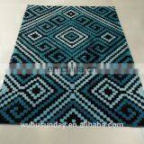 Machine Knitted Micro Fiber Rug With Polyester Pile M151 Blue thumbnail-1