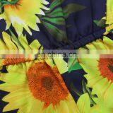 2019 1-5years Summer Fly Sleeved Sunflower Print Bodysuit Baby Girls Rompers Kids Floral Clothing Set thumbnail-6