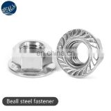 Manufacturer supply Grade4.8/8.8 Carbon steel DIN6923 Hexagon Serrated Flange Nut