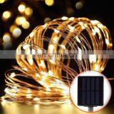 Warm White Led Copper Fairy String Lights Solar Powered Party/ Wedding / Christmas Decoration Light