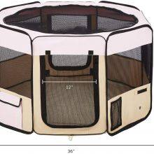 Portable Foldable Pet Exercise Pen Kennel + Carrying Case for Larges Dogs Small Puppies/Cats | Indoor/Outdoor Use Pet Cage thumbnail-2