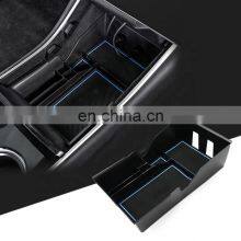 New Design ABS Accessories Parts Interior Anti-slip Rubber Pad Center Console Storage Box For Tesla Model 3 thumbnail-2