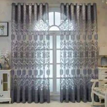 Wholesale Luxury High Quality Burn Out Viscose Silk Sheer Jacquard Voile Chiffon Tulle Curtain Fabric for Upholstery thumbnail-3