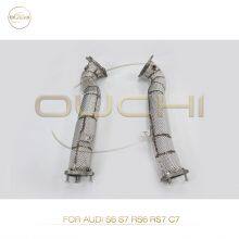 Exhaust Downpipe for AUDI S5 B8/S4 S5 B9/S6 S7 RS6 RS7 C7/ S6 S7 C8/S8 D4 Stainless Steel Performance Upgrade Increase High-performance Auto Parts thumbnail-3