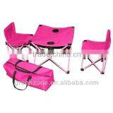 Pink Folding Camping Table and Chair Small Folding Camping Tables thumbnail-1