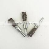 steel wire type brush with shaft,steel wire cup brush