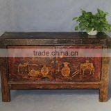 Chinese Antique Mongolia Hand Painting Cabinet
