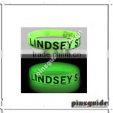 Wholesale Custom Logo Free Phathlate Luminous Letter Embossed PVC Bracelets For Advertisement