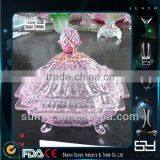 Mouth Blown Pink Colored Elegant Glass Storage Jar/Lead Free thumbnail-1