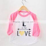 Digitally Printed Round-neck Baby Girls Tee Shirts Customized Children Relgan Tee Shirt thumbnail-4