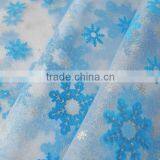 Christmas Fabric - Holiday Accents Navy Blue Snowflake Toss Metallic