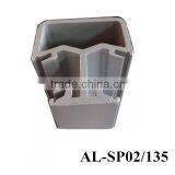 Aluminum Square Post 90 Degree With Plastic Insert to Hold Glass thumbnail-5