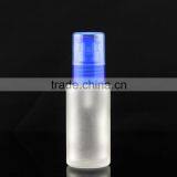 Frosted Lotion Glass Bottle With Blue Press Pump thumbnail-1