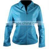 Blue Color Ladies Leather Jacket, Blue Leather Jacket, Womens Leather jacket, Fitted Leather Jacket