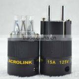 ACROLINK CRYO-192 Degrees Rhodim Plated EUR SCHUKO Power Plug & IEC CONNECTOR